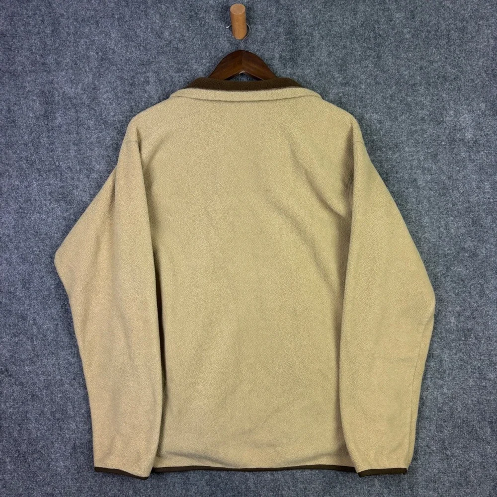 Patagonia Synchilla Fleece Pullover Mens L Tan Brown 1/4 Zip Jacket 0623